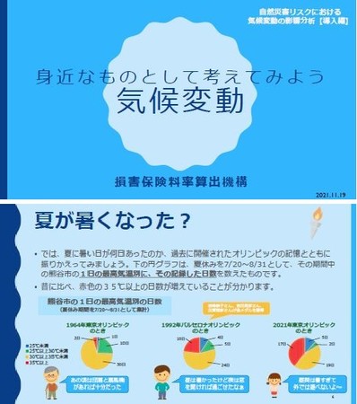 損害保険料率算出機構の保険についてのリリース／「身近なものとして考えてみよう　気候変動」をウェブサイトに掲載しました