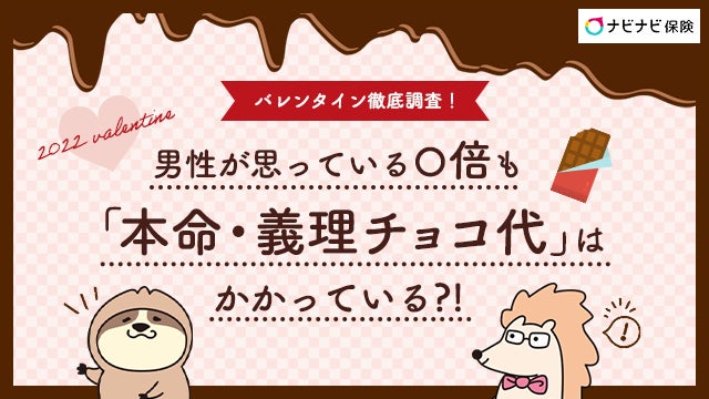 エイチームの保険についてのリリース／【バレンタイン徹底調査！】　本命チョコ代は男性が思う1.5倍かかっている！～バレンタインにかける費用やお返しについての男女別意識調査を実施～