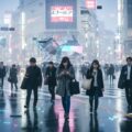 新日本検定協会のランサムウェア被害により、東京海上日動の顧客情報漏えいが懸念されています。都市の緊迫した様子を描写する画像です。