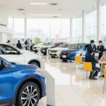 ディーラー保険体制を守る国内初コンサル「DAG」登場。現代日本の自動車販売店の保険業務の重要性を表現したシーン。