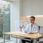 世界初のiPS細胞治療薬「アムシェプリ」が保険適用になることを象徴した医療現場のシーン。患者と医師のコミュニケーションを通じて、再生医療の希望を表現しています。