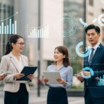 地銀の顧客網を活用した損保の非保険サービス開拓とDX人材育成支援の取り組みを象徴するビジュアルです。