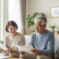 後期高齢者医療保険料は2026年度から全国平均月8183円へ引き上げ。医療制度と家庭のサポートを示すシーン。