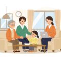 親子同居でも年間数万円節約！世帯分離で介護保険料を賢く抑える完全ガイドの内容を表現した現代日本の家庭の風景。
