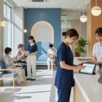 2026年8月で健康保険証は完全廃止！マイナ保険証や資格確認書が必要となる医療現場の様子を示した画像です。