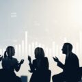 骨太の方針2026における現役世代の社会保険料と国民負担率の推移を解説するためのシーンをイメージした都市の風景。