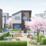 郡山の業者の算定誤りにより13市町村で介護保険料の過小請求が発生。近代的な日本の街並みと地域社会の雰囲気を表現した画像。