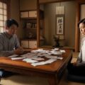患者家計に重くのしかかる？政府が検討する高額療養費上限引き上げについて家計の不安を表現した室内のシーン。