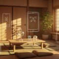 Google Pixelの補償サービスであるPreferred CareとPixel Care+の比較画像。日本の現代的な室内で、スマホや修理道具を抽象的に表現している。